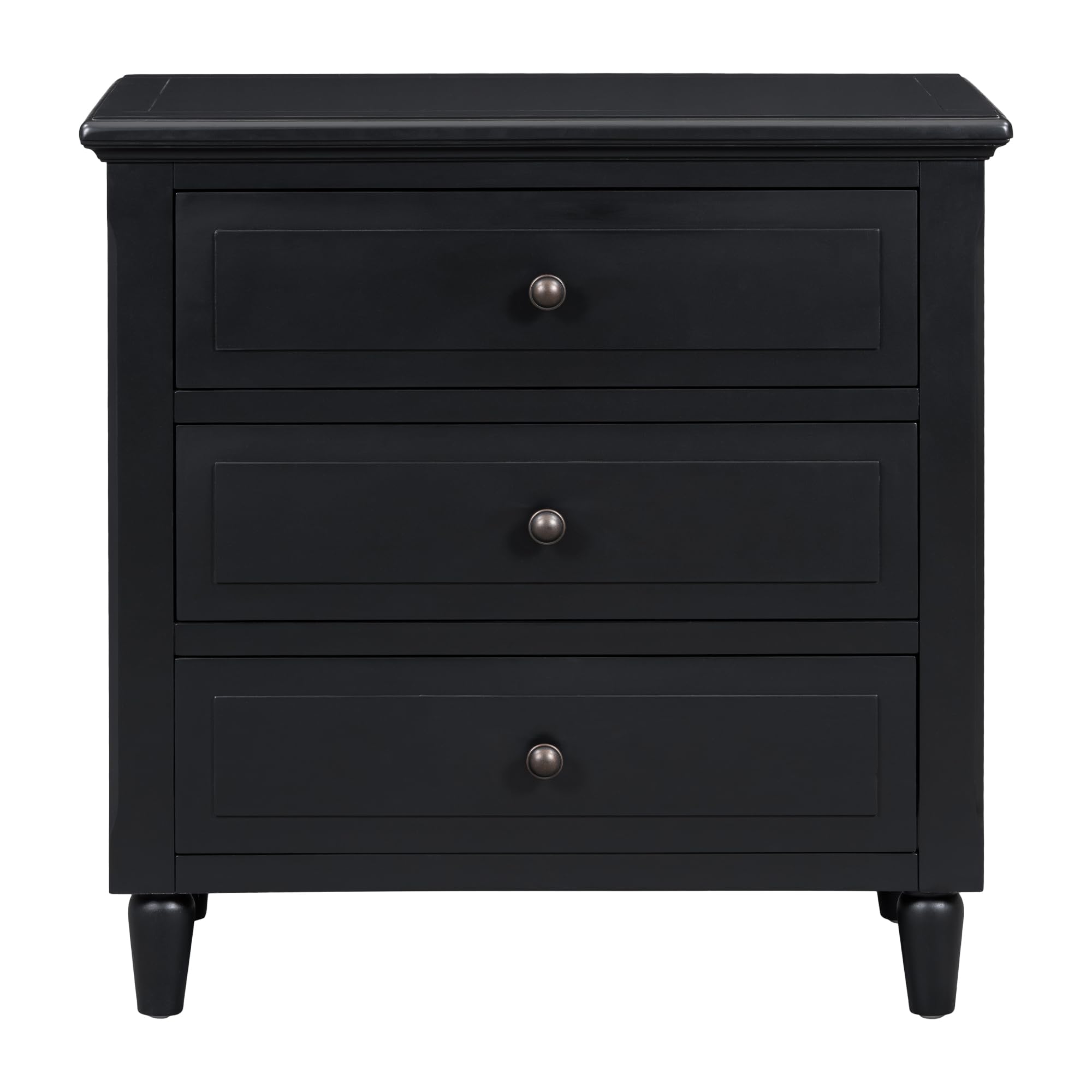 Nightstands with 3 Drawers for Bedroom, Modern Wood Bedside End Table