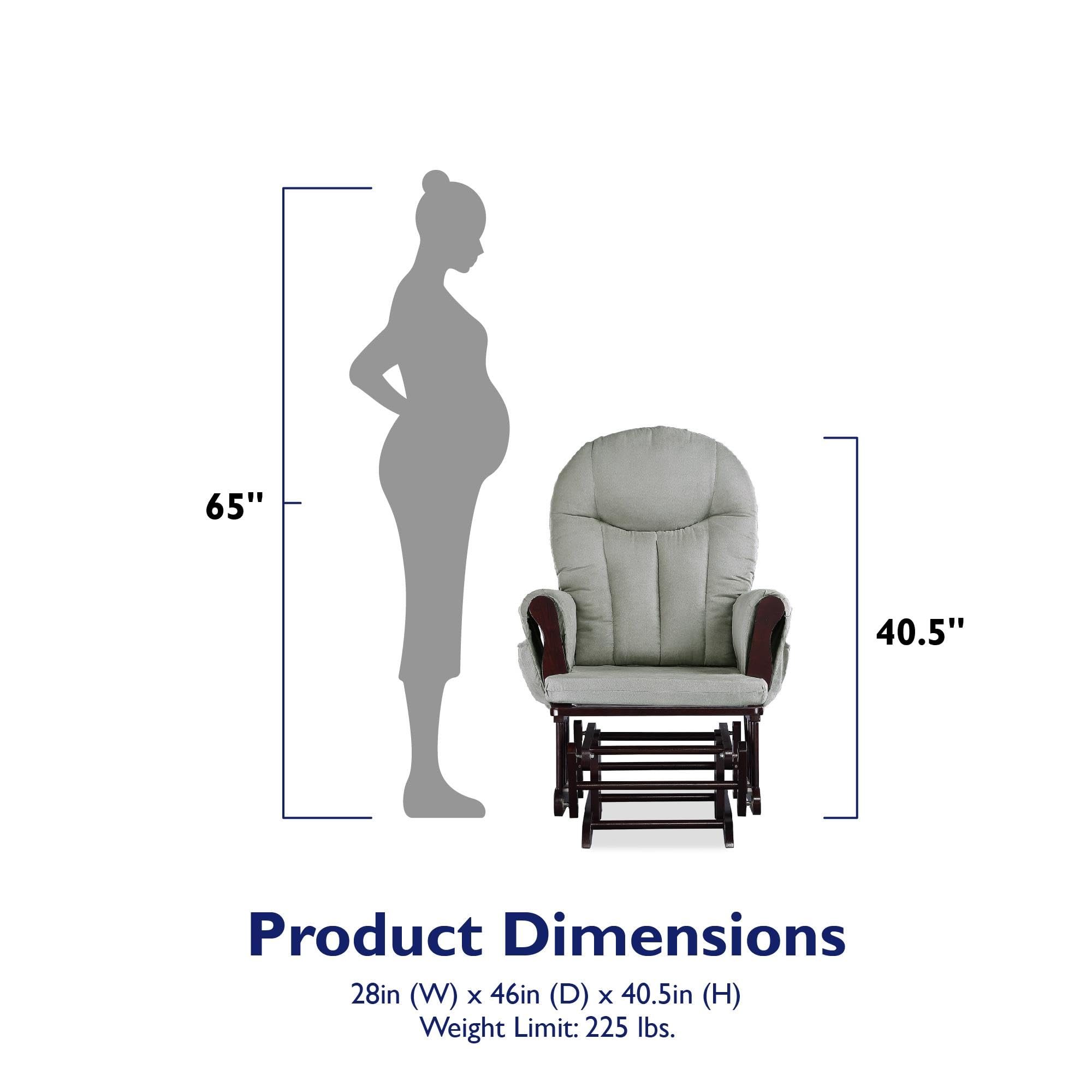 Baby Relax Huntington Nursery Glider & Ottoman, Espresso