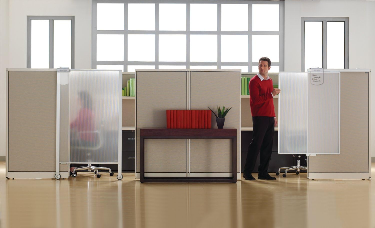 Quartet Workstation Privacy Screen, 36" x 48", For Cubicle or Office, Adjustable Height, Sliding, Sturdy Aluminum Frame, Includes Attachable Whiteboard (WPS1000)