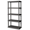 Sterilite 4-Pack 5 Shelf Unit, Heavy-Duty Shelving Storage Rack for Home and Garage, Gray - Multipurpose Plastic Organizer Shelves for Smart Organization