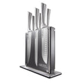 Cuisine::pro Damashiro Knife Block (Kumi, 7-Piece Chef Knife Set) - Japanese Steel Knife - Magnetic Knife Block- Damascus-Inspired Blade Kitchen Knives