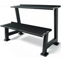 Kettlebell Storage Rack, 2-Tier Dumbbell and Kettlebell Rack for Home Gym Storage, Black Steel Construction, 39 x 18.5 x 25 Inches