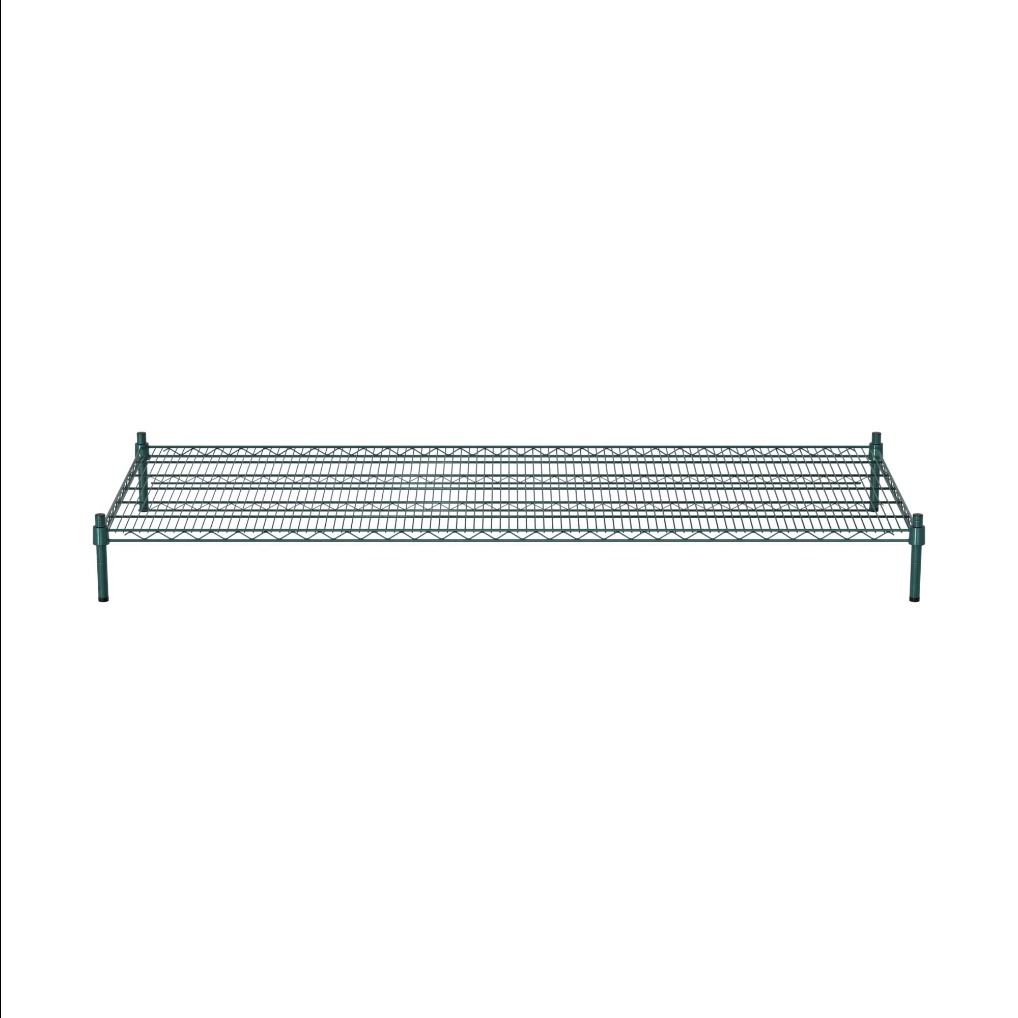 Krollen Industrial 30" x 72" NSF Green Wire Stationary Dunnage Storage Rack with 8" Posts Ideal for Commercial Kitchen Home Garage Warehouse Shelters