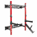 Fitvids Wall Mounted Power Rack Squat Stand, 1000 Pound Capacity 2“ x 2” for Home & Garage Gym with J-Hooks,Squat Lever Arm, Multiple Styles