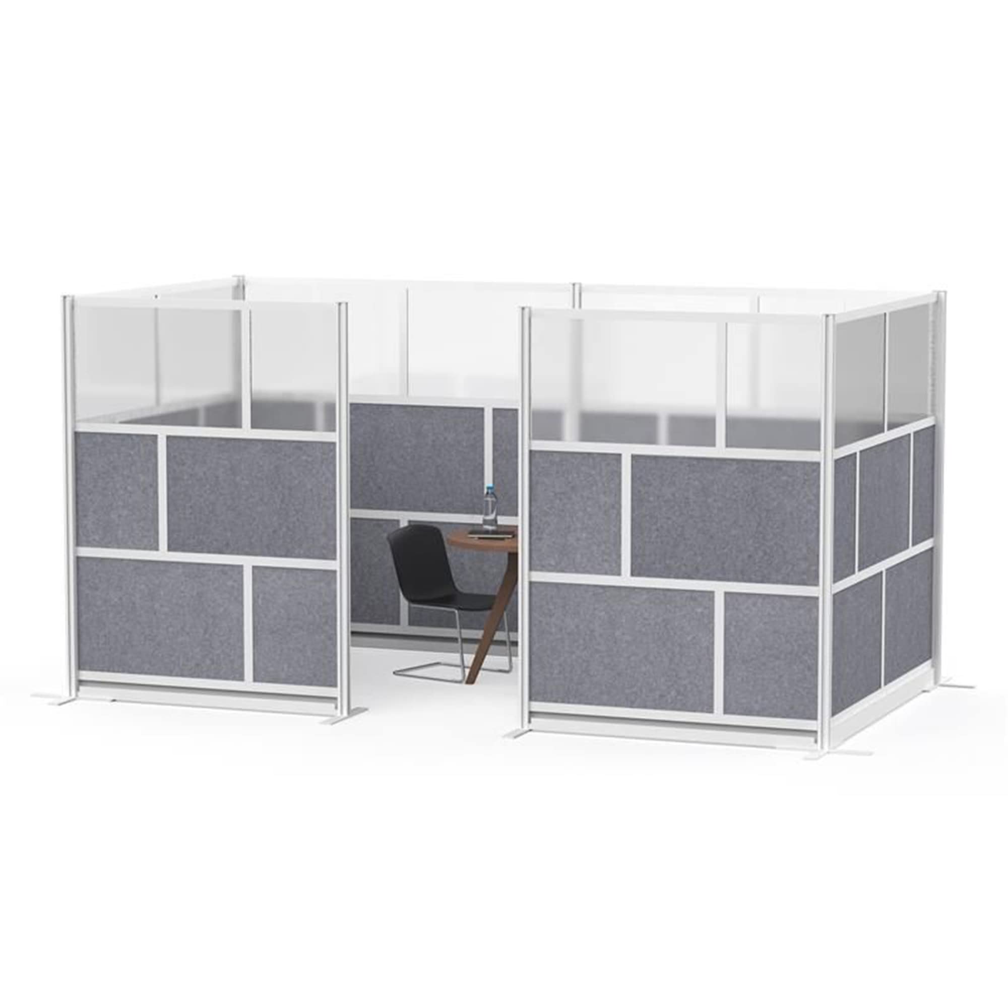 Luxor MW-7070-XFCG Modular Room Divider Wall System - 70" x 70" Add-On Wall