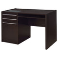 Coaster Home Furnishings - Halston - Engineered Wood - 47-Inch Computer Desk with Drawers, Door Cabinet & Lift-Top Storage, Tempered Glass Top, Contemporary Style - Home Office - Cappuccino - 800702