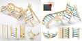 BlueWood 8 in 1 Pikler Climbing Set Indoor Arch Toys for Toddlers 1-3 Years
