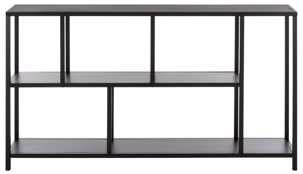 SAFAVIEH Couture Collection - Hodge Black Metal Console Table with 3 Shelves, Modern Minimalist Storage & Display (SFV9559A)