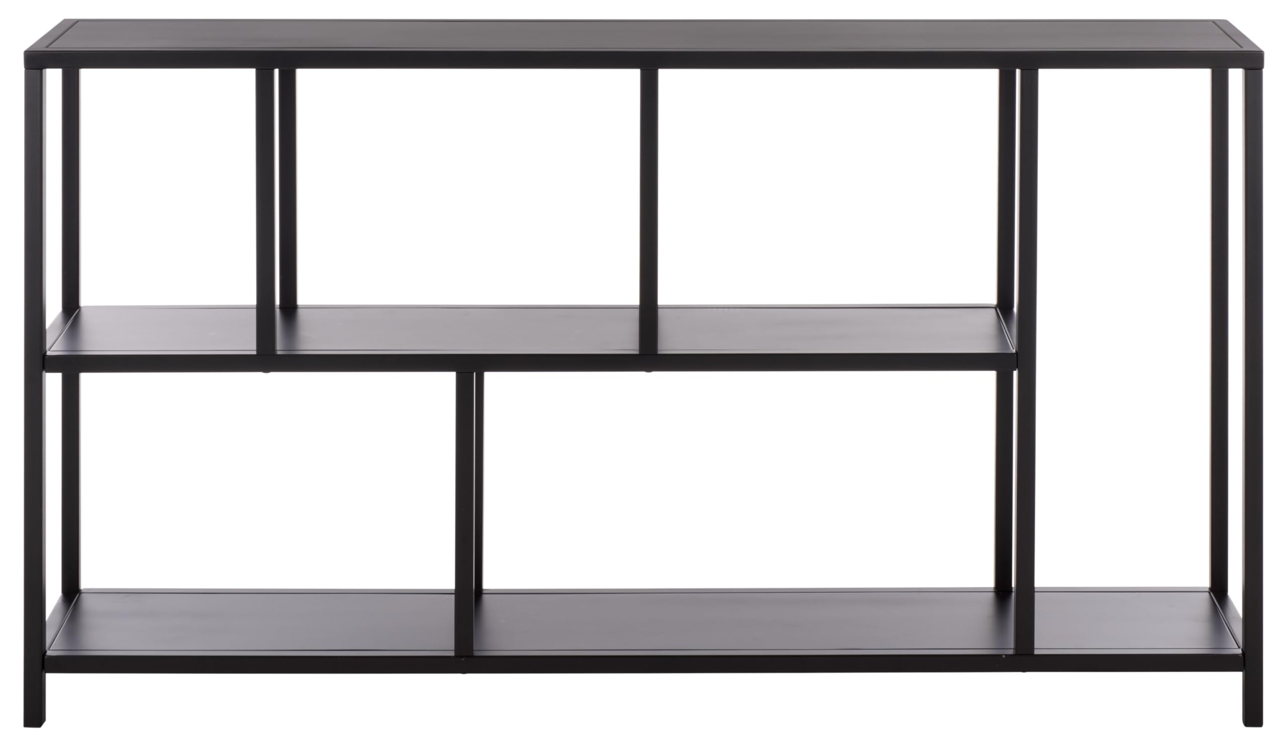 SAFAVIEH Couture Collection - Hodge Black Metal Console Table with 3 Shelves, Modern Minimalist Storage & Display (SFV9559A)