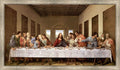 The Last Supper by Leonardo Da Vinci Framed Art Print Wall Picture, Silver Scoop Frame, 47 x 26 inches