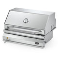 Hygrill Charcoal Grill Head for Outdoor Kitchen, 32-inch Stainless Steel Built-In Grill with Insulated Hood, Temperature Gauge and Fabric Cover