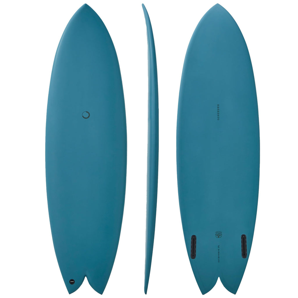 nanazero Wood Skin Surfboard Hybrid HB02 Fish 6'2", Durable and Light-Weight Structure