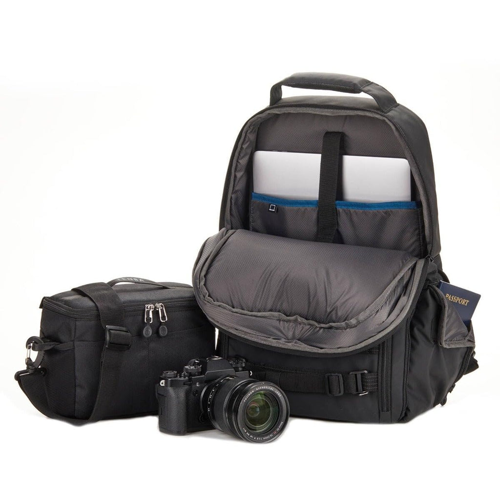 Tenba Axis v2 16L RoadWarrior Camera/Briefcase Backpack for DSLR and Mirrorless cameras plus a 16-inch Laptop – Black (637-764)