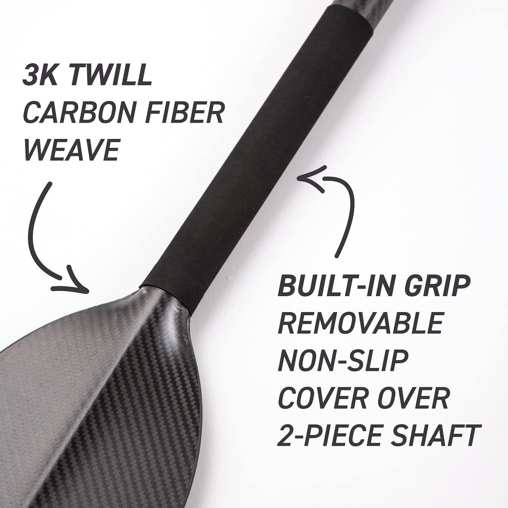 Hornet Watersports Dragon Boat Paddle - Dragon Heart - Adjustable Carbon Fiber Dragon Boat Paddle - IDBF Approved - Dragon Boat Accessories (Leverlock Adjustable)