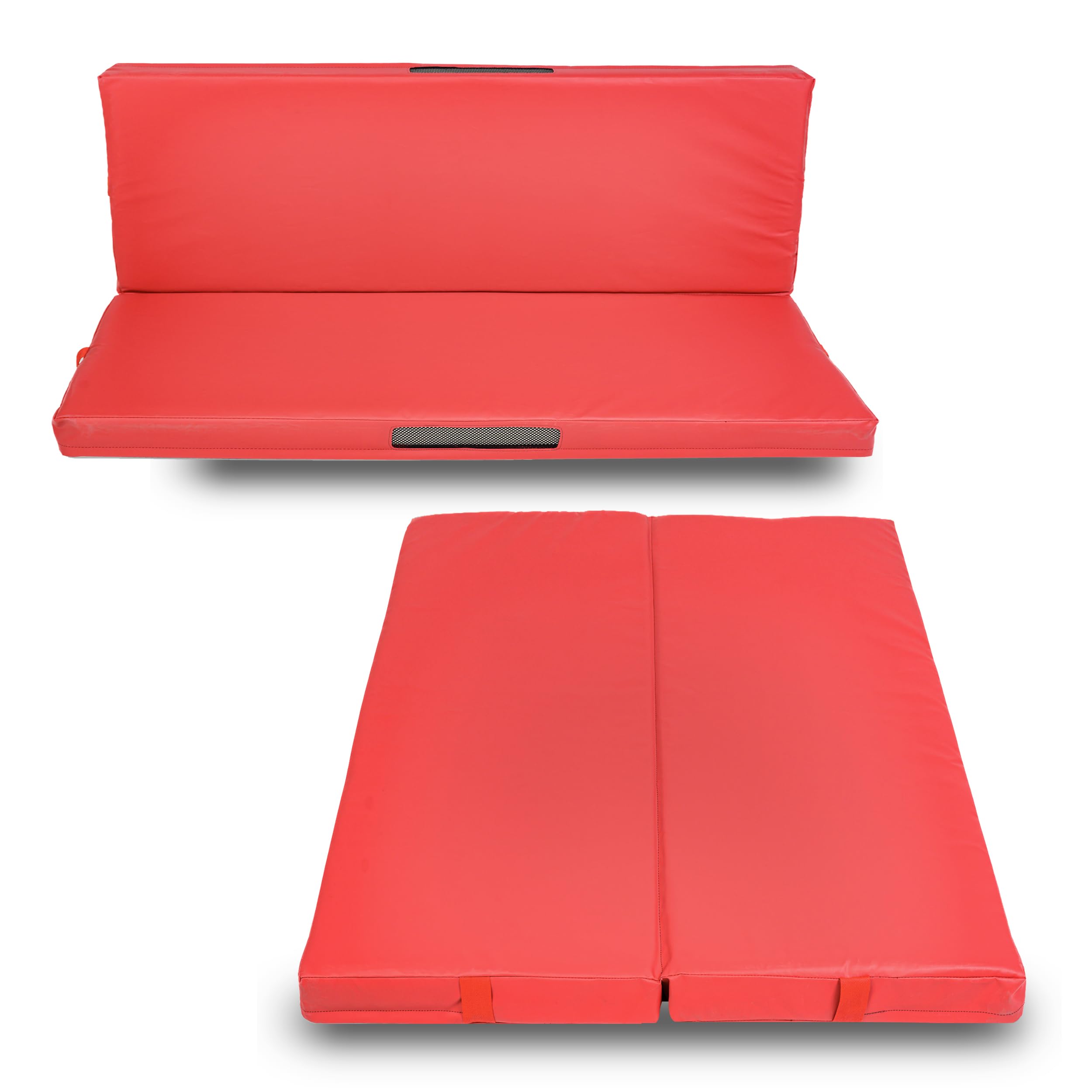 Foamma Gymnastics Mat for Kids & Adults, 4" Thick, 4 ft x 6 ft, Red – High-Density Landing Mat with Waterproof Cover, Ideal for Tumbling, Wrestling & Gymnastics Equipment for Indoor/Outdoor Use