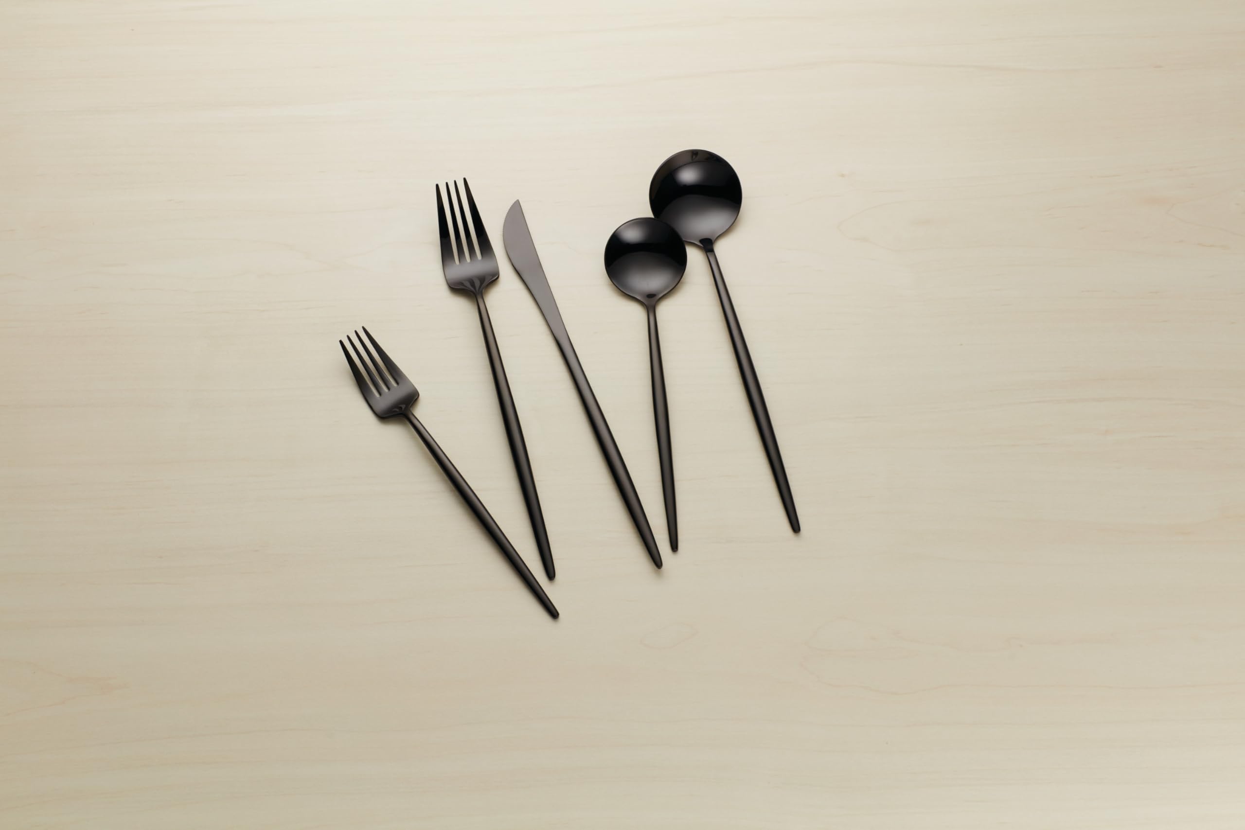 Hampton Forge 894757 Skandia Zephyr Black 45 Piece Flatware Set