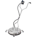 BOCOM 24 Inch Pressure Washer Surface Cleaner Dual Handle Commercial Power Washer Accessory & Parts Concrete Floor Scrubber Attachment with Wheels for Cleaning Driveways, Sidewalks, Patios, 4000 PSI