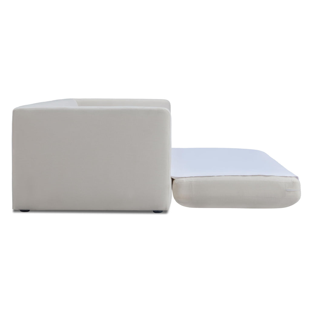Tov Furniture Ryan Cream Upcycled Linen Sofa Bed