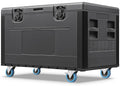 Diandian Utility Cable Trunk Road Case with Wheels, 44" x 22" x 24" Professional Stackable Heavy Duty ATA Rolling Road Case, for Pro Audio & DJ Equipment Storage, Transport for Touring with Casters