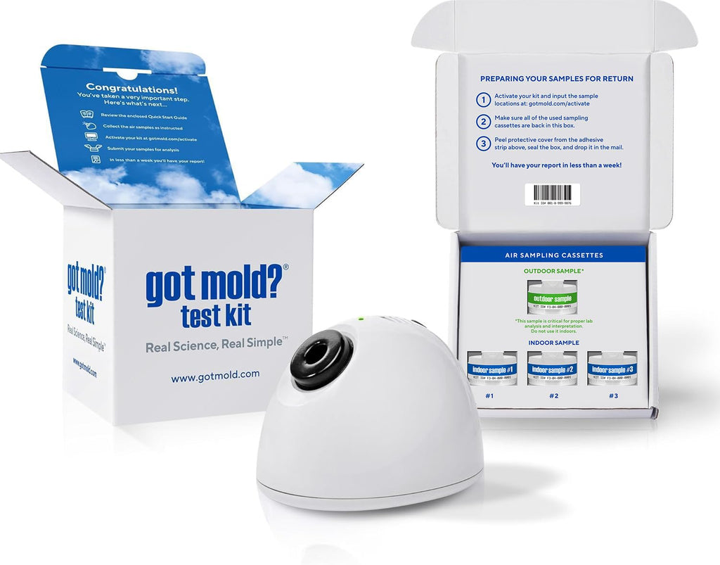 3 ROOM KIT | Test Your Air! Professional Quality Mold Test Kit for Home - All Fees Included - 1, 2 & 3-Room Test Kits & Refills - Reusable BioVac™ Air Sampler - Full Mold Type & Quantity Analysis