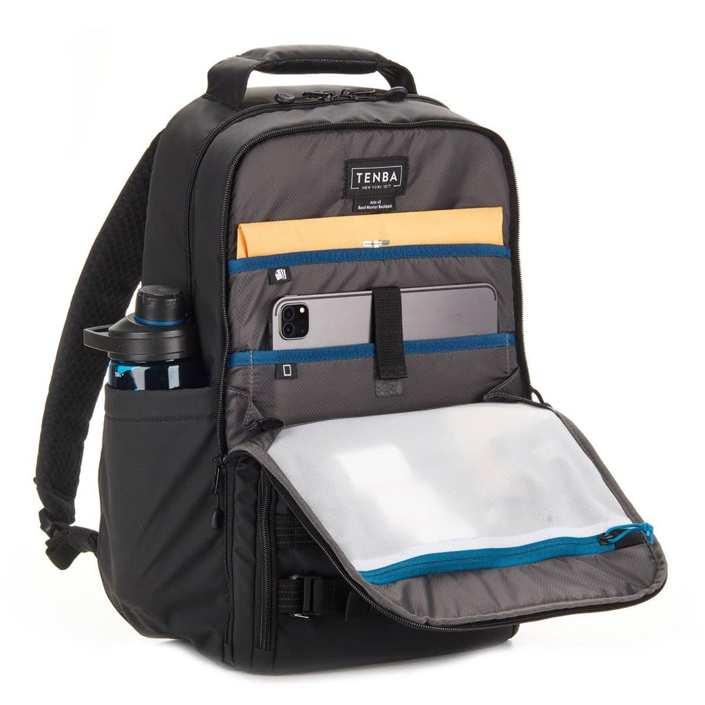 Tenba Axis v2 16L RoadWarrior Camera/Briefcase Backpack for DSLR and Mirrorless cameras plus a 16-inch Laptop – Black (637-764)