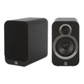 Q Acoustics 3020i Bookshelf Speakers Carbon Black (Pair) – HiFi Stereo Speakers, 25% Larger Cabinet for Deeper Bass, 22mm Tweeter, P2P Bracing, Magnetic Grilles, Chrome Bezel, Banana Plug Compatible