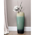 SGeneE Large Floor Vase, 27" Tall Flower Vase, Ceramic Decorative Vase for Living Room Modern Home Decor Bedroom Office Décor (Green 24inch)