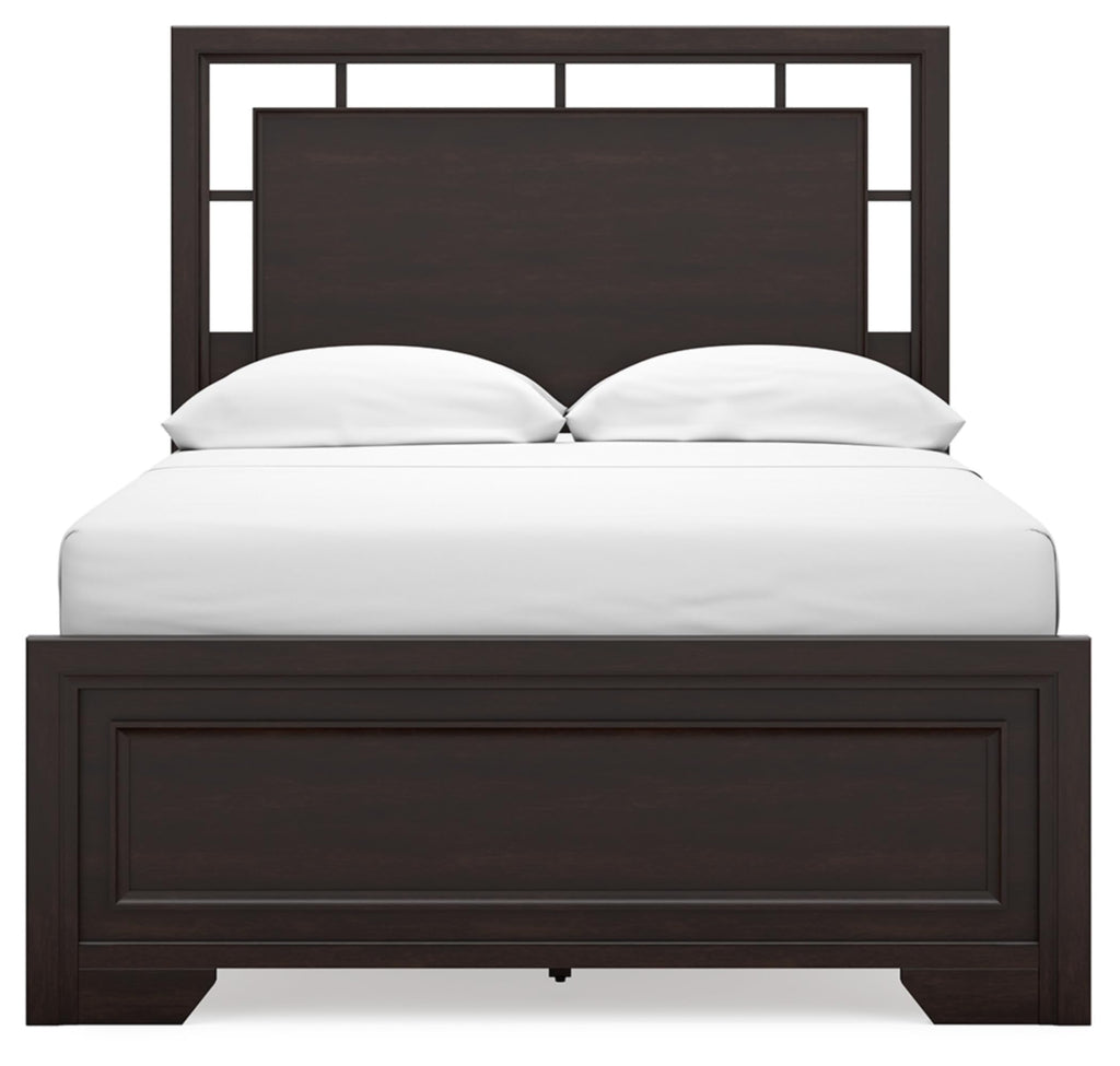 Signature Design by Ashley Covetown Traditional Full Panel Bed, Foundation or Box Spring Needed, Dark Brown