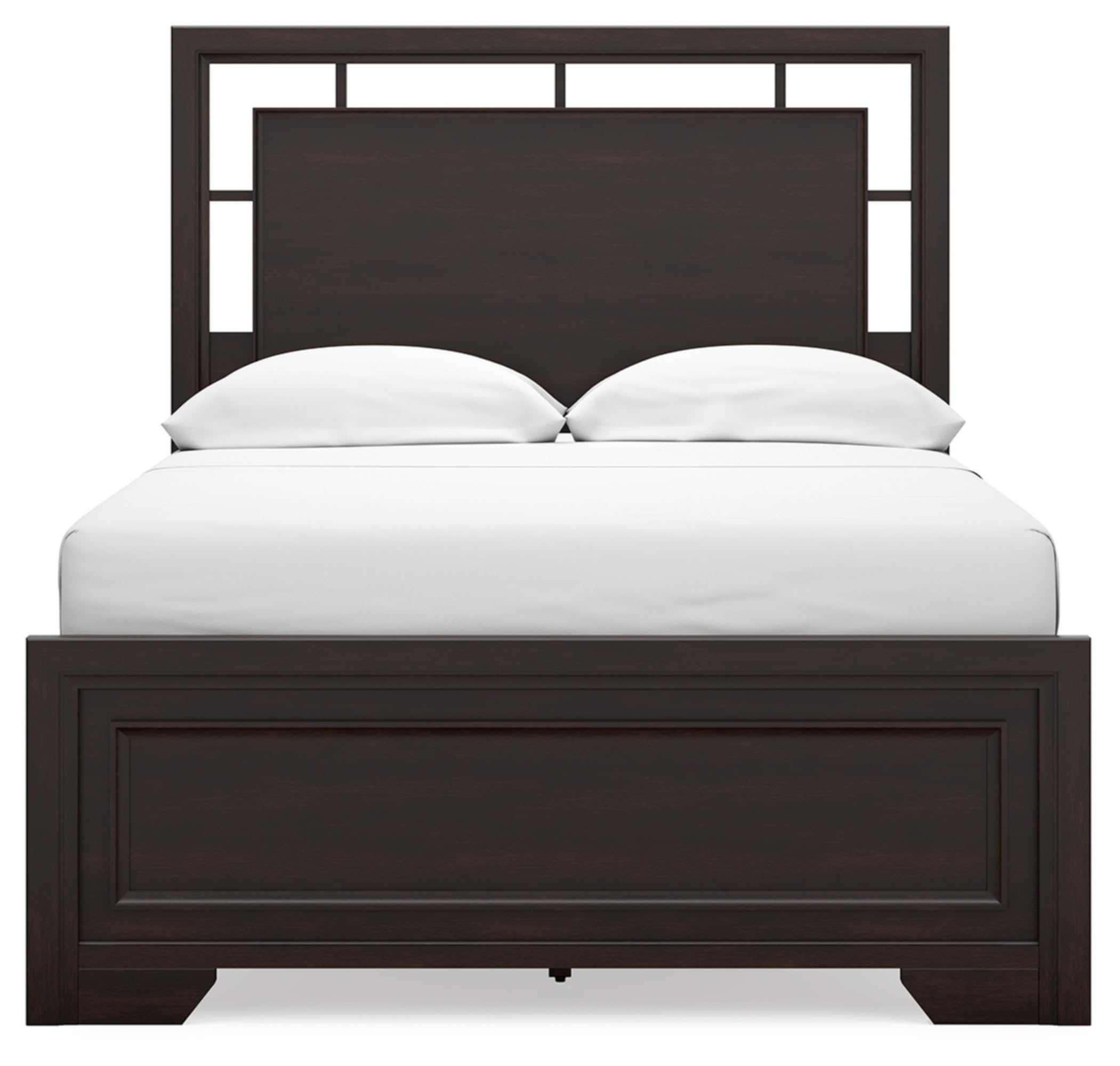 Signature Design by Ashley Covetown Traditional Full Panel Bed, Foundation or Box Spring Needed, Dark Brown