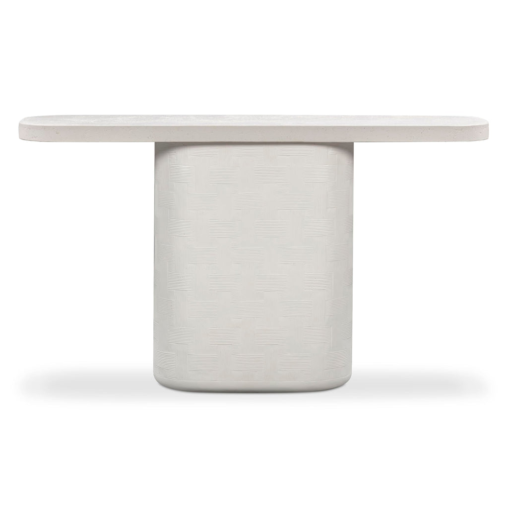 Tov Furniture Suraya Ivory Concrete Console Table