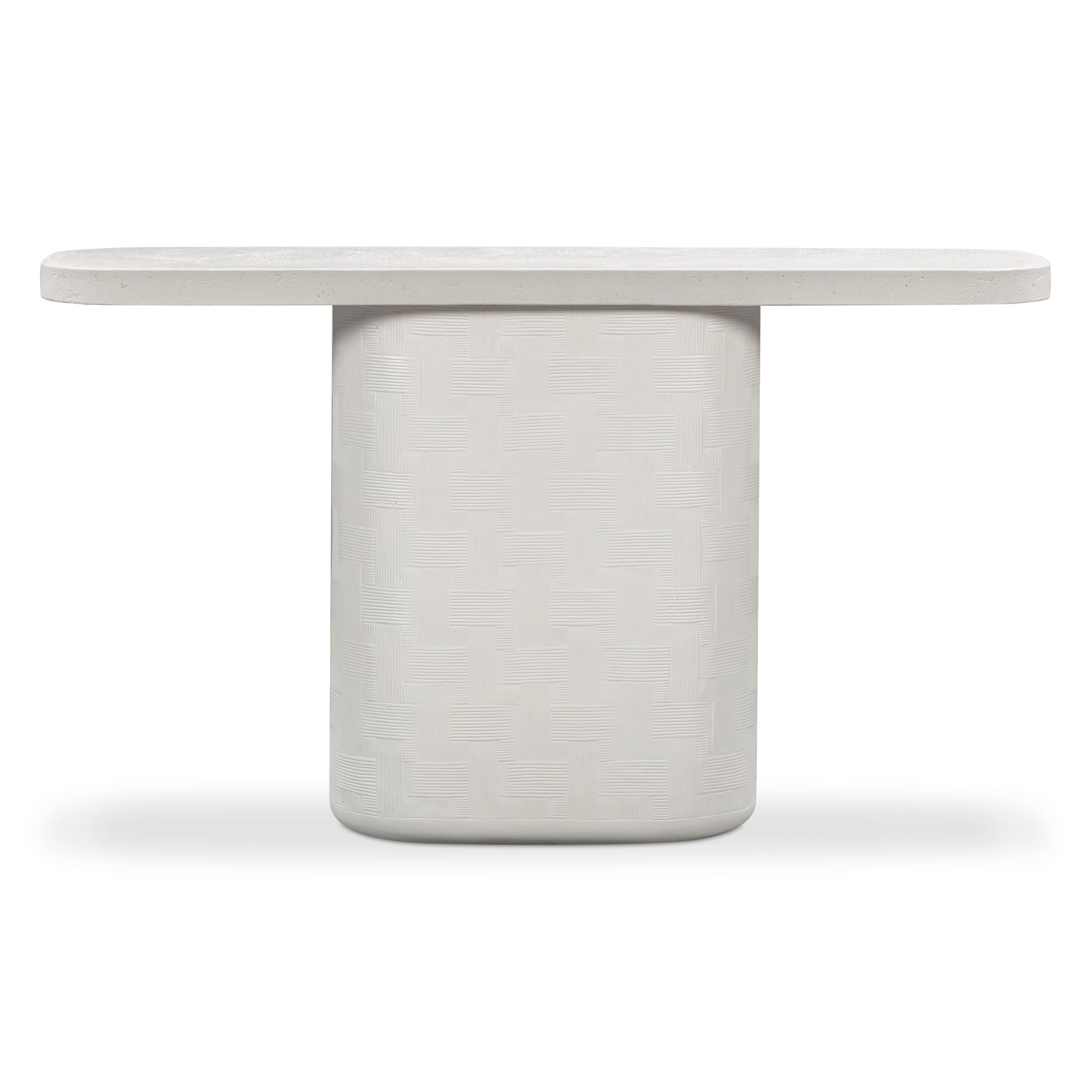 Tov Furniture Suraya Ivory Concrete Console Table
