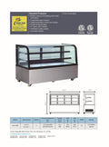 Refrigerated Bakery Display Cooler Case for Pastry Deli Curved 72" Wide Cooler Glass Display Curve Case Refrigerator - Commercial NSF UL ETL CW-570R