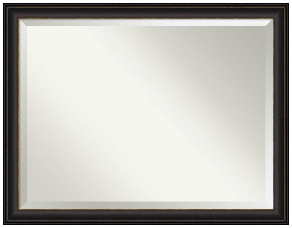 Amanti Art Bronze Wall Mirror 35x45 Trio Oil Rubbed Bronze Rectangle Bathroom Mirror for Wall Decor Living Room, X-Large Traditional Frame, Hangs Horizonally and Vertically, Bathroom Decor, Beveled