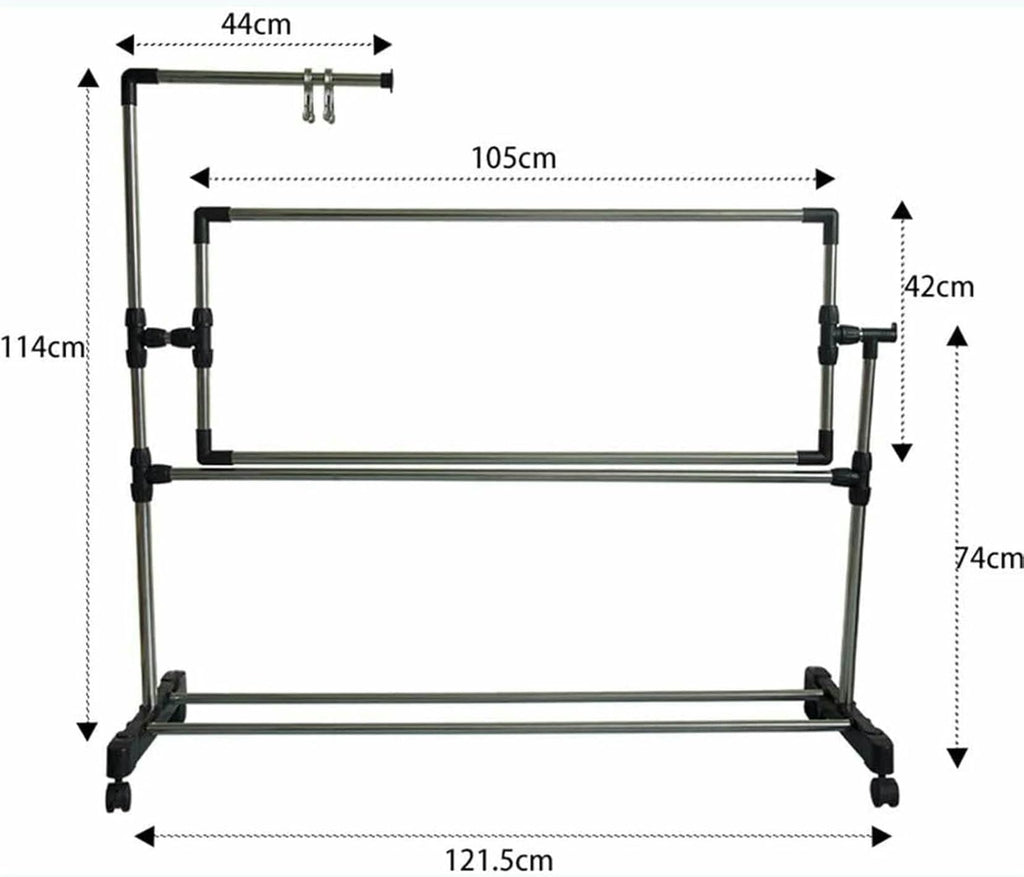 Adjustable Needlework Floor Frame, for Embroidery and Cross Stitch, Standing Craft Stand and Lap Table for Sewing and Art, Convenient Holder for DIY Projects~/