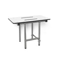 Seachrome 18 inch Wall-Mount Folding Shower Bench Seat with Legs, White