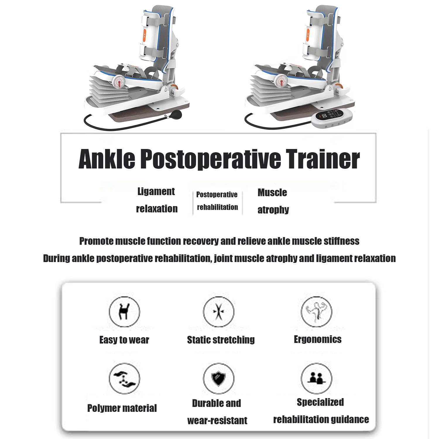 Ankle Joint Rehab Training Equipment,Ankle Post-Operative Trainer,Foot Rehabilitation Training Equipment,Static Stretch Correction Electric
