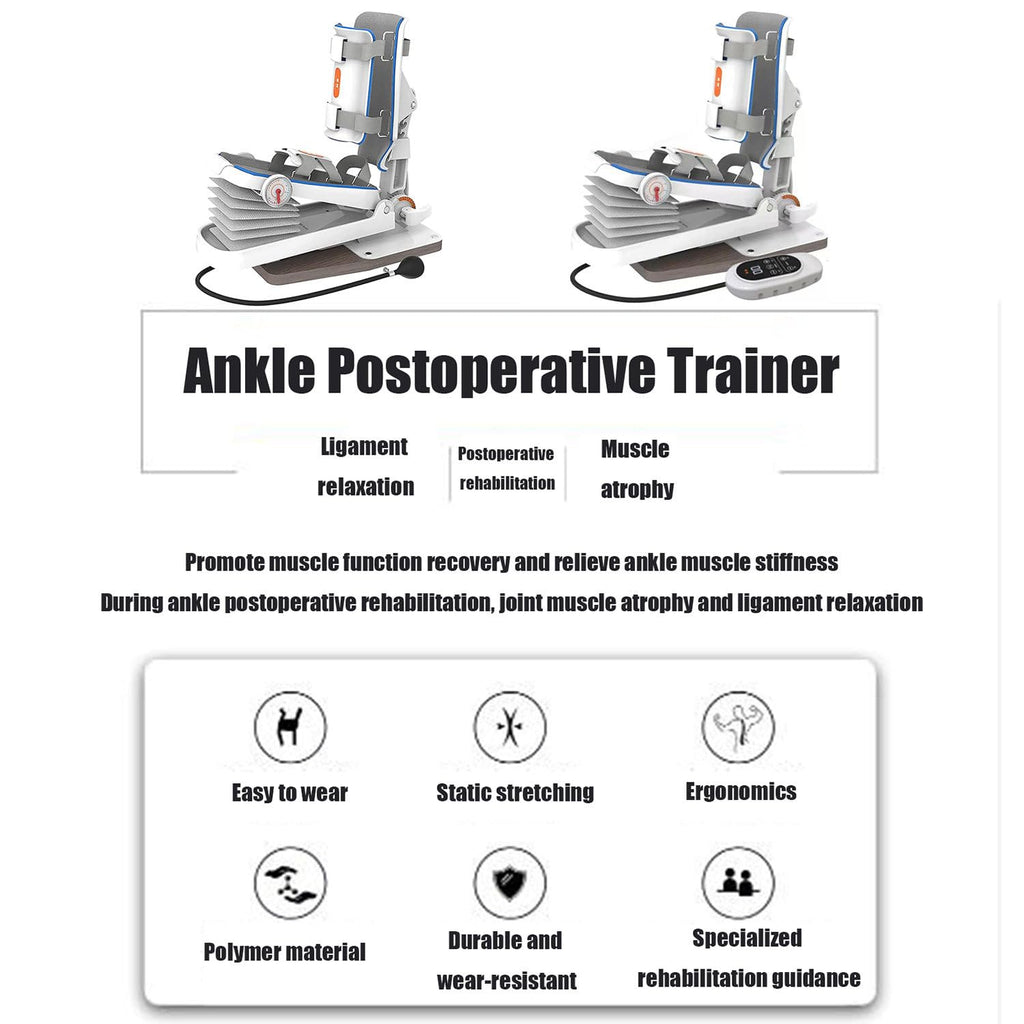 Oiyeknrd Ankle Joint Rehab Training Equipment,Ankle Joint Stretching Exerciser,Ankle Post-Operative Trainer,Angle/Strength Adjustable,for Reducing Pain/Ankle Sprain Manual