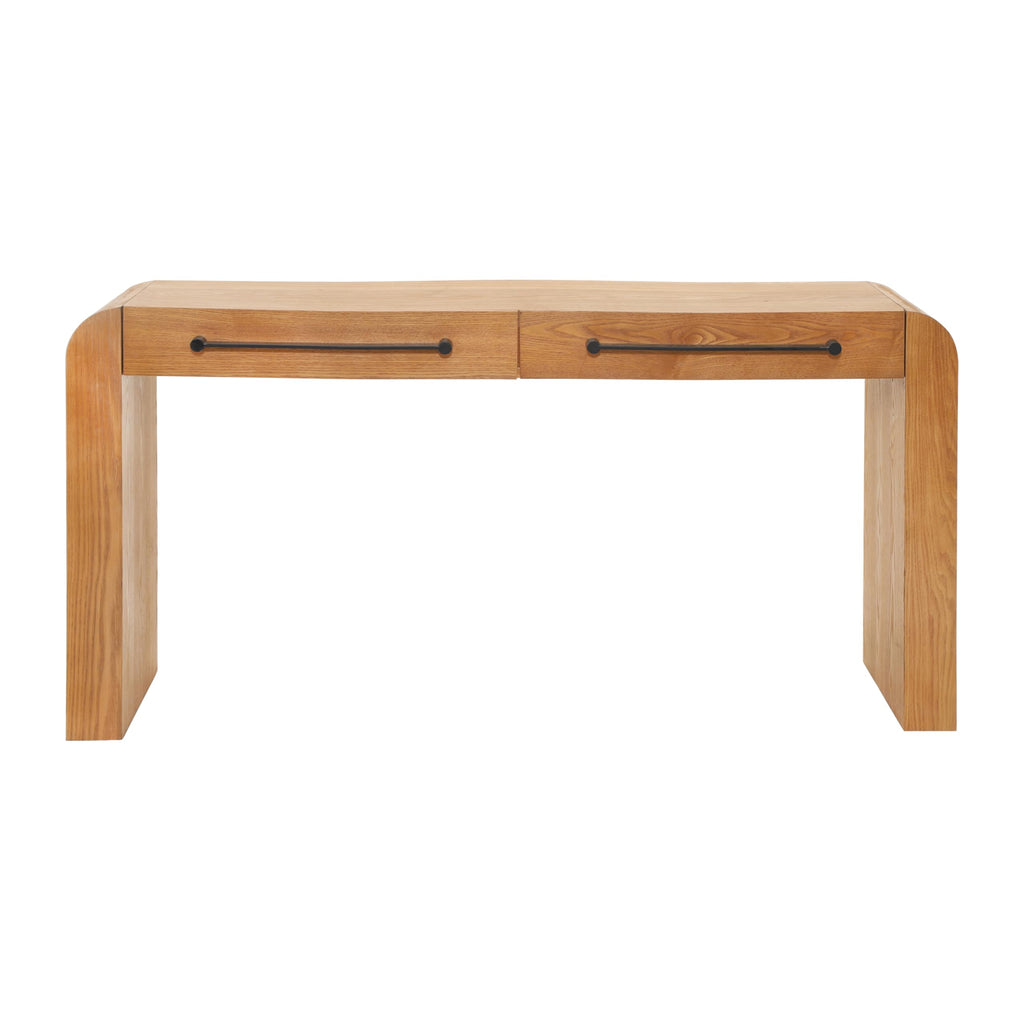 Christopher Knight Home Rulor Modern Console Table with Drawers, Wooden Narrow Console Table with Storage, Minimalist Narrow Entryway Table for Hallway, Behind The Couch, Living Room, Natural