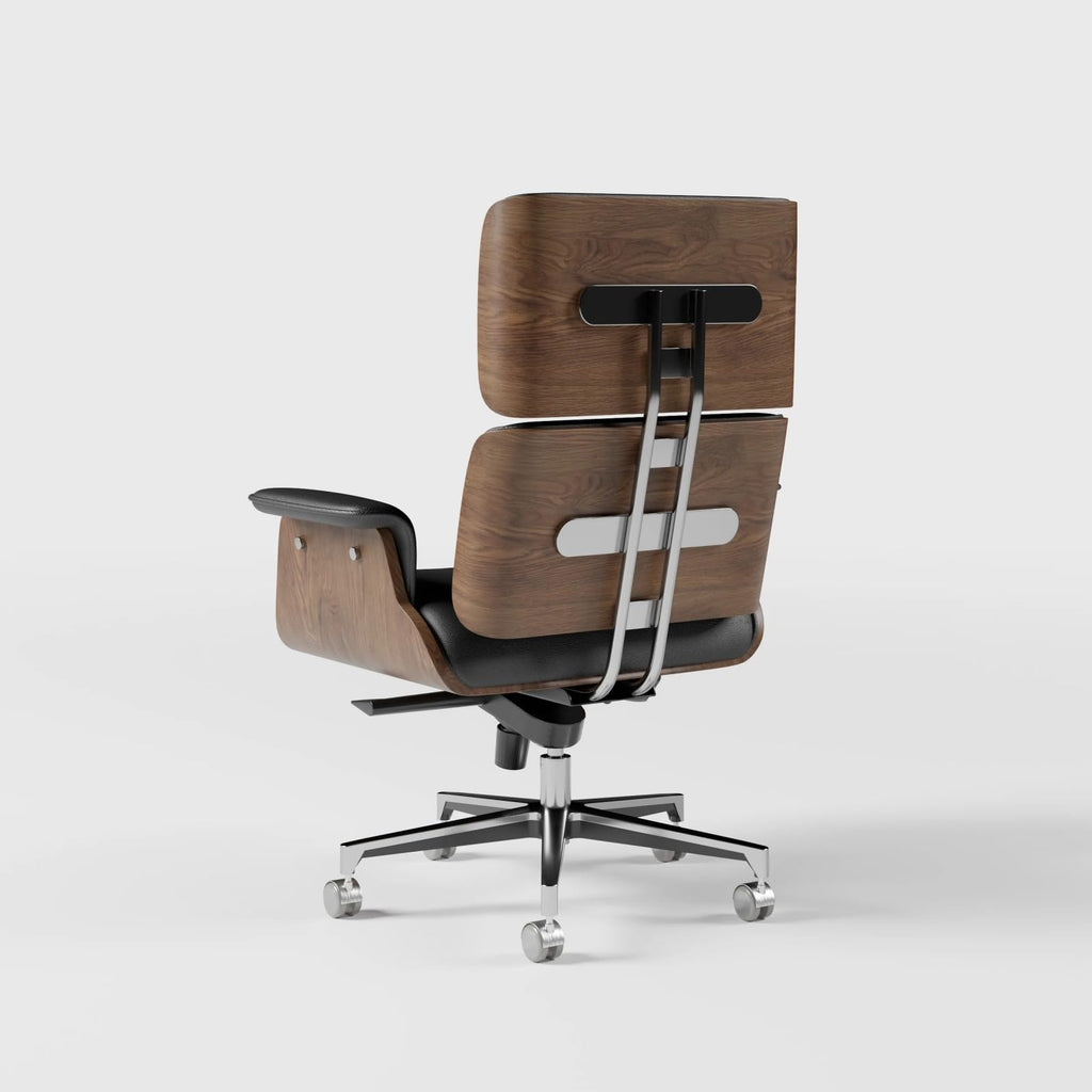 LOVEDIMA Ergonomic Office Chair, Adjustable Height Desk Chair with 360° Swivel Wheels, Faux Leather Computer Chair, Rolling Home Office Chair for Work, Study, or Gaming,Black