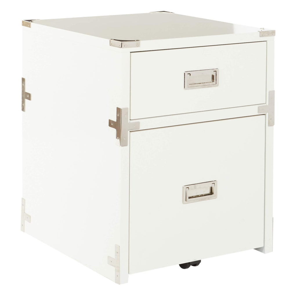 OSP Home Furnishings Wellington 2-Drawer File Cabinet, White
