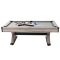 VEVOR 7ft Billiards Table Combo Set, 3-in-1 Multi Game Table with Dining, Pool, and Tennis Table, for Family Game Room Adults, Includes Full Set of Accessories, Wood Color with Grey Cloth