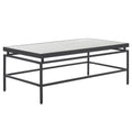 SAFAVIEH Home Collection - Acelin White Faux Marble Top & Black Metal Base Rectangular Coffee Table (COF7017A)