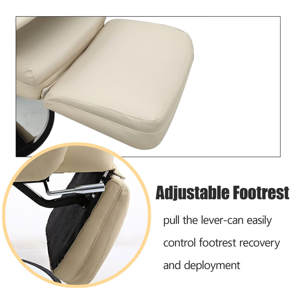 TECHTONGDA Hydraulic Facial Chair Salon Spa Table, Massage Table Beauty Bed with Back Adjusted Angle 90-175 Degrees for Massage, Lash, Barber