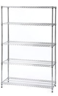Regal Altair 14'' Deep x 36'' Wide x 72'' High 5 Tier Chrome Wire Shelving Unit | NSF Commercial Storage Rack Kit