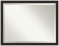 Amanti Art Bronze Wall Mirror 34x44 Accent Bronze Narrow Rectangle Bathroom Mirror for Wall Decor Living Room, X-Large Traditional Frame, Hangs Horizonally and Vertically, Bathroom Decor, Beveled Edge