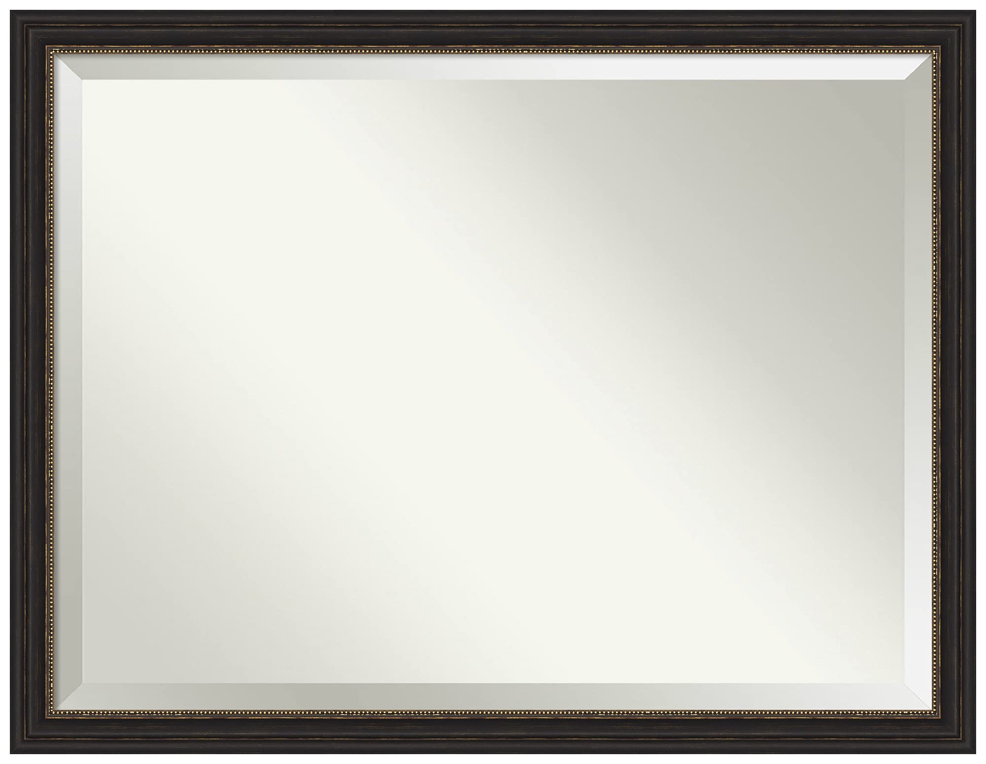 Amanti Art Bronze Wall Mirror 34x44 Accent Bronze Narrow Rectangle Bathroom Mirror for Wall Decor Living Room, X-Large Traditional Frame, Hangs Horizonally and Vertically, Bathroom Decor, Beveled Edge