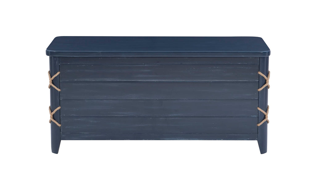 Powell Phillip Navy Blue Cedar Chest with Rope Detailing