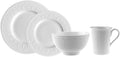 Villeroy & Boch Cellini Collection 24-Piece Dinnerware Set, Premium Porcelain, Made in Germany, Dinner Plate, Salad/Breakfast Plate, Bowl, Mug, White