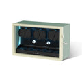 XTELARY Watch Winder for 6 Automatic Watches, Green Lockable Automatic Winders with Extra 6 Watch Storages, 4 Rotation Modes, Flexible Watch Pillows, Quiet Mabuchi Motor, and Blue Backlight
