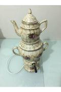 Porcelain Tea Samovar Handcrafted Turkish Style Teapot for Home Decor, Kitchen, Gift